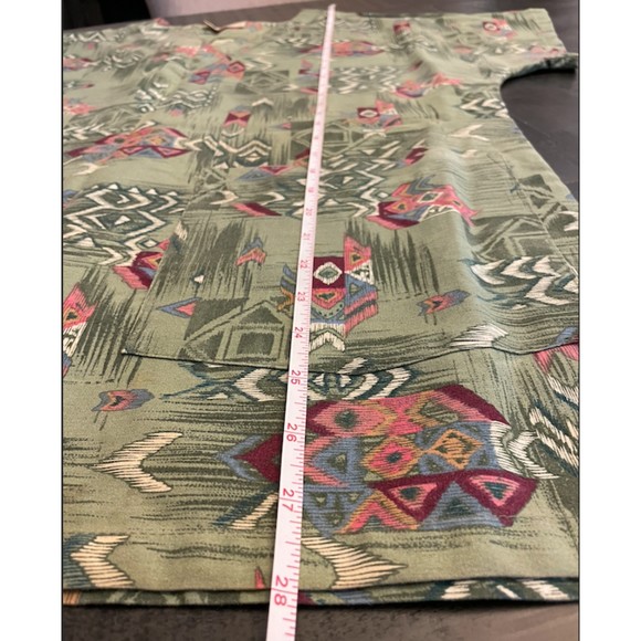 Scrubs Set - Southwest Print Short Sleeve Top and Bottoms - Green - Sz S/8 - Picture 5 of 9